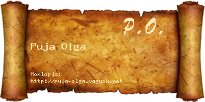 Puja Olga névjegykártya